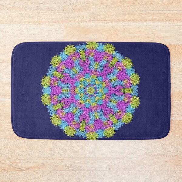 Item preview, Neon Ring Mosaic Art Print | Psychedelic Circle Pattern | Bold Colorful Wall Art designed and sold by RareSquareBearArts.