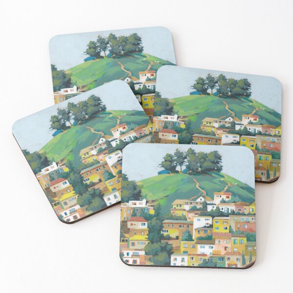 Item preview, Colorful Hillside Houses designed and sold by Steve Haskamp.