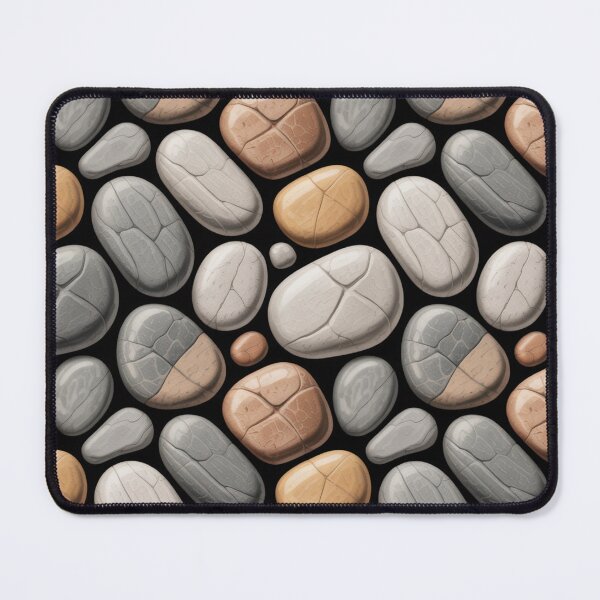 Item preview, Realistic Pebble Stone Pattern | Smooth Grey Terracotta Seamless Repeat designed and sold by Midnight Veil Designs.