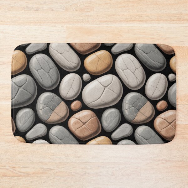 Item preview, Realistic Pebble Stone Pattern | Smooth Grey Terracotta Seamless Repeat designed and sold by Midnight Veil Designs.