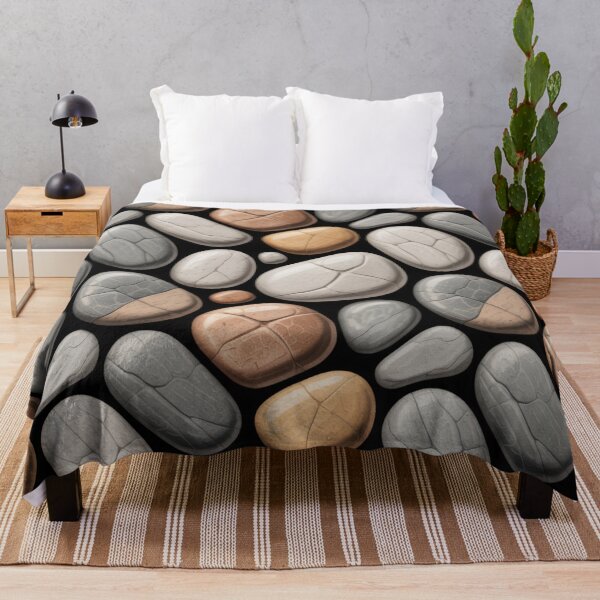 Item preview, Realistic Pebble Stone Pattern | Smooth Grey Terracotta Seamless Repeat designed and sold by Midnight Veil Designs.