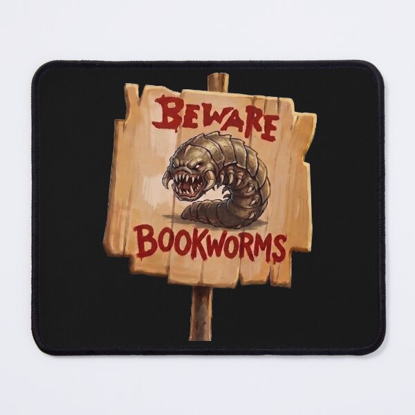 Item preview, Beware of Bookworms - Funny Monster Reading Sticker designed and sold by MerchYouSearch.