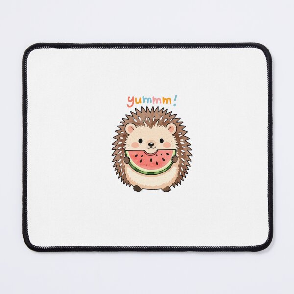 Item preview, Cute Hedgehog Eating Watermelon – Yummy Design designed and sold by Zenvaro.