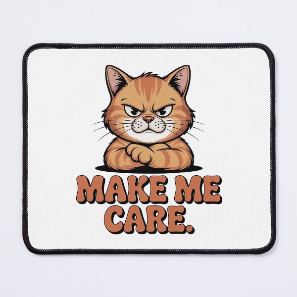 Item preview, Make Me Care Funny Grumpy Cat Meme Design designed and sold by Cool-cat-art.