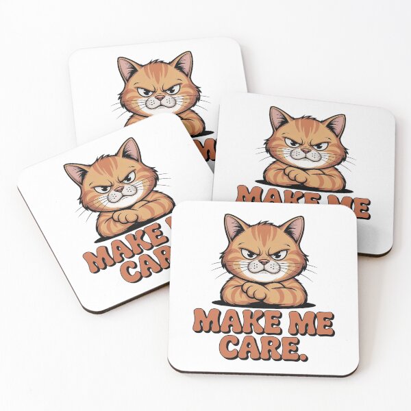 Item preview, Make Me Care Funny Grumpy Cat Meme Design designed and sold by Cool-cat-art.
