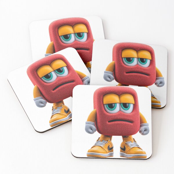Item preview, Streetwear Red Cube Character with Sneakers designed and sold by A touch of creativity.