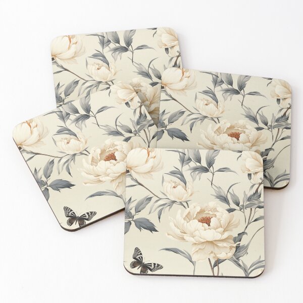 Item preview, Vintage Peonies & Butterfly designed and sold by better0ffread.