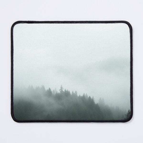 Item preview, Misty Foggy Pine Forest Landscape Art Print designed and sold by EllDAV777.