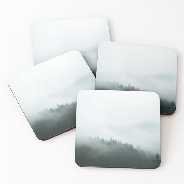 Item preview, Misty Foggy Pine Forest Landscape Art Print designed and sold by EllDAV777.