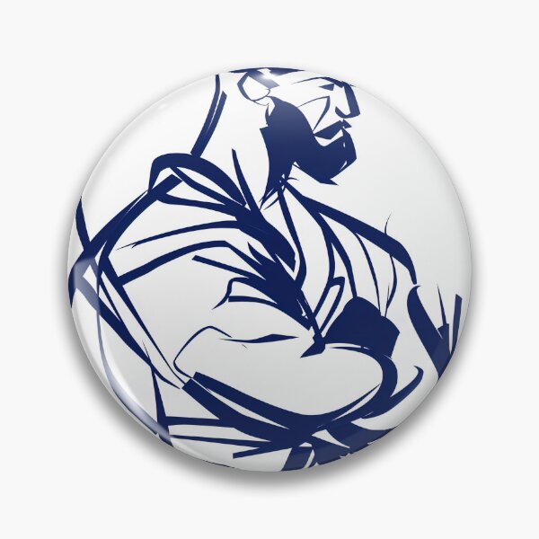 Item preview, Brazilian jiu-jitsu fighter - Blue Abstract Art designed and sold by shadow-bloom.