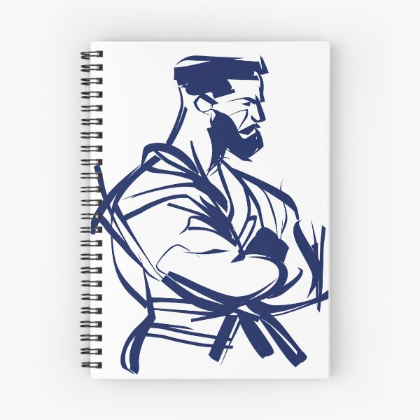 Item preview, Brazilian jiu-jitsu fighter - Blue Abstract Art designed and sold by shadow-bloom.