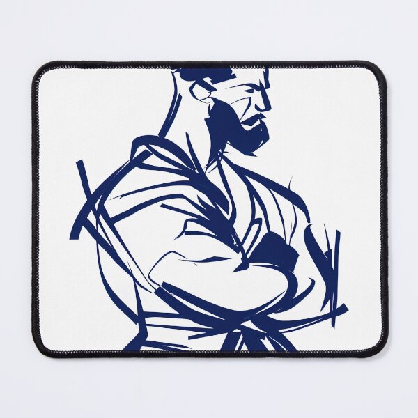 Item preview, Brazilian jiu-jitsu fighter - Blue Abstract Art designed and sold by shadow-bloom.