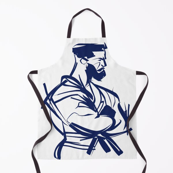 Item preview, Brazilian jiu-jitsu fighter - Blue Abstract Art designed and sold by shadow-bloom.