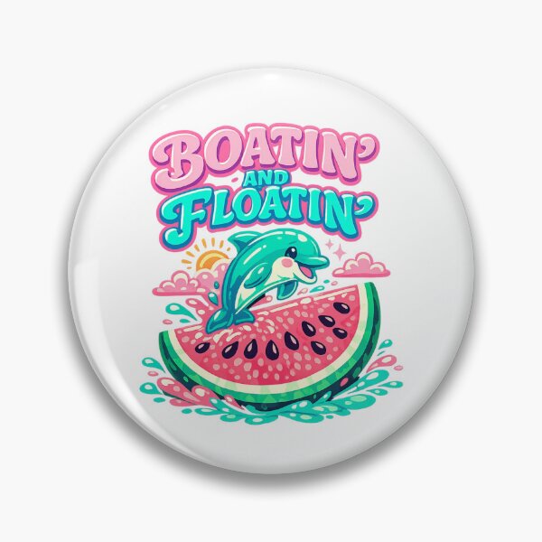 Item preview, Boatin And Floatin - Dolphin and Watermelon designed and sold by LuveraxArt.