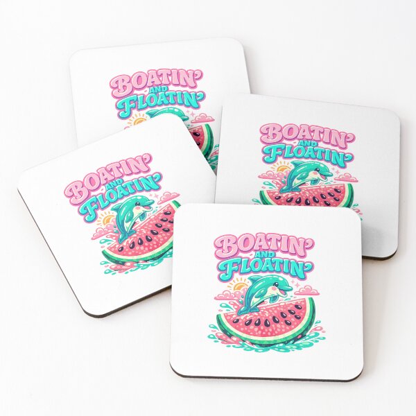 Item preview, Boatin And Floatin - Dolphin and Watermelon designed and sold by LuveraxArt.