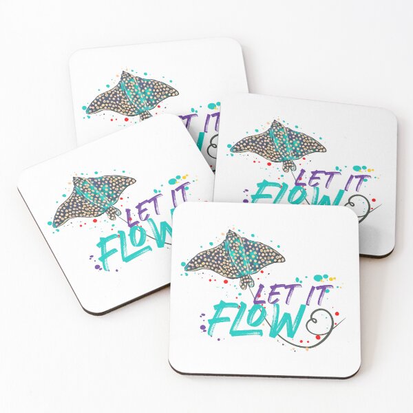 Item preview, Let It Flow | Manta Ray Ocean Art Illustration designed and sold by ArtdeGwo.