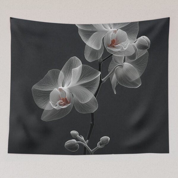 Item preview, Elegant Minimalist White Orchid - Fine Art Illustration designed and sold by SlowRegardArt.