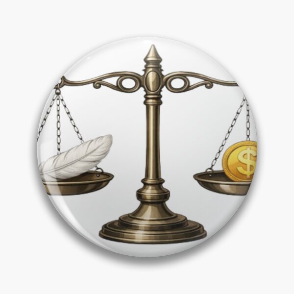 Item preview, Balance of Values – Feather and Coin Design designed and sold by Cristhian Almanza.