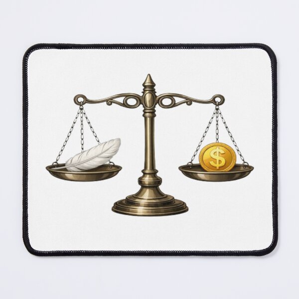 Item preview, Balance of Values – Feather and Coin Design designed and sold by Cristhian Almanza.