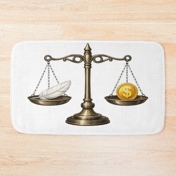 Item preview, Balance of Values – Feather and Coin Design designed and sold by Cristhian Almanza.
