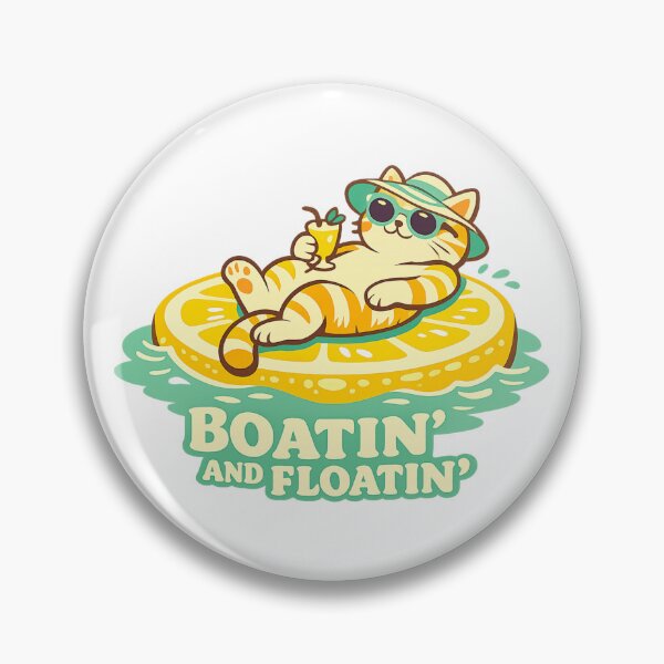 Item preview, Boatin And Floatin - Cat and Lemon designed and sold by LuveraxArt.