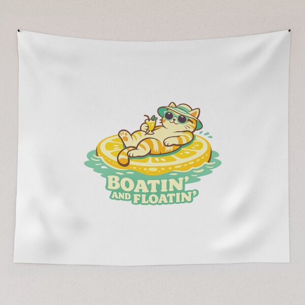 Item preview, Boatin And Floatin - Cat and Lemon designed and sold by LuveraxArt.