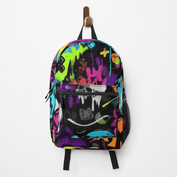 Item preview, colorful skull and skateboard graffiti art designed and sold by dcrc.