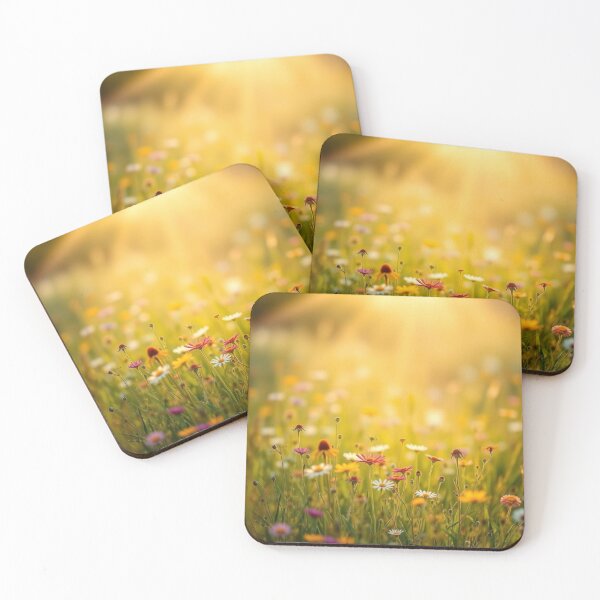 Item preview, Golden Wildflower Meadow at Sunset - Vibrant Floral Field Art designed and sold by EllDAV777.