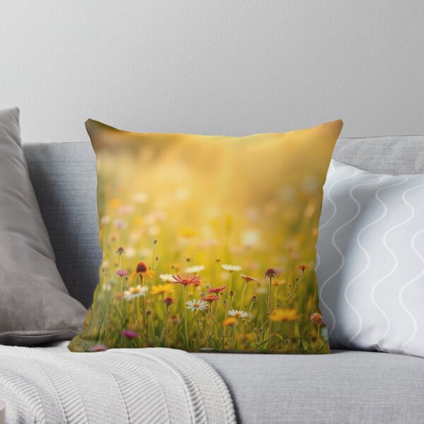 Item preview, Golden Wildflower Meadow at Sunset - Vibrant Floral Field Art designed and sold by EllDAV777.
