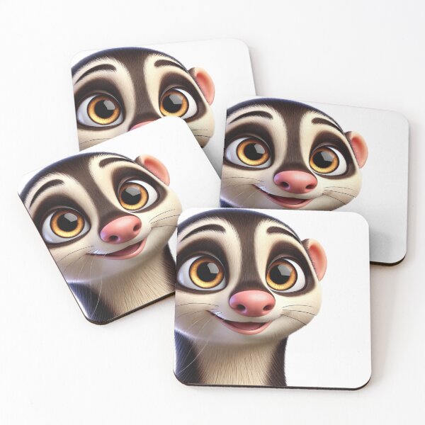 Item preview, Adorable Black-Footed Ferret designed and sold by Sillytoe.