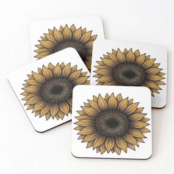 Item preview, Vintage Sunflower Botanical Illustration Rustic Gold Boho Chic designed and sold by Taha Art Designs.