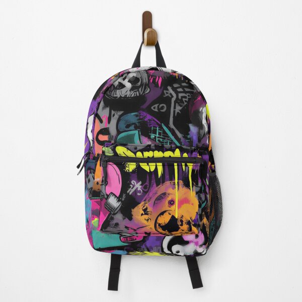 Item preview, colorful skull and skateboard graffiti art designed and sold by dcrc.