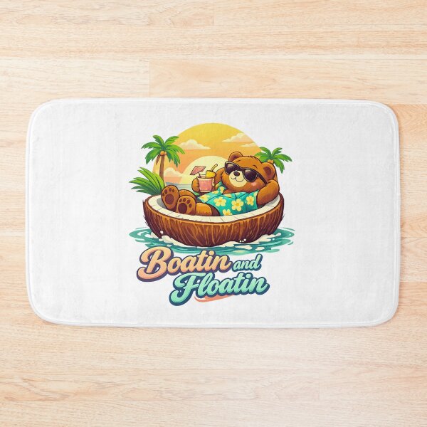 Item preview, Boatin And Floatin - Bear and Coconut designed and sold by LuveraxArt.