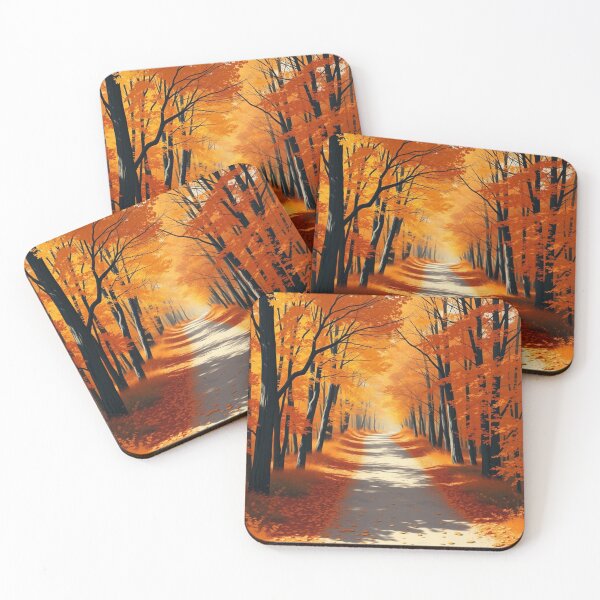 Item preview, Golden Autumn Forest Path | Serene Fall Landscape designed and sold by EllDAV777.