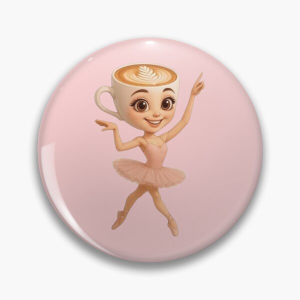 Item preview, Cute Coffee Cup Ballerina Dancing Cartoon designed and sold by A touch of creativity.