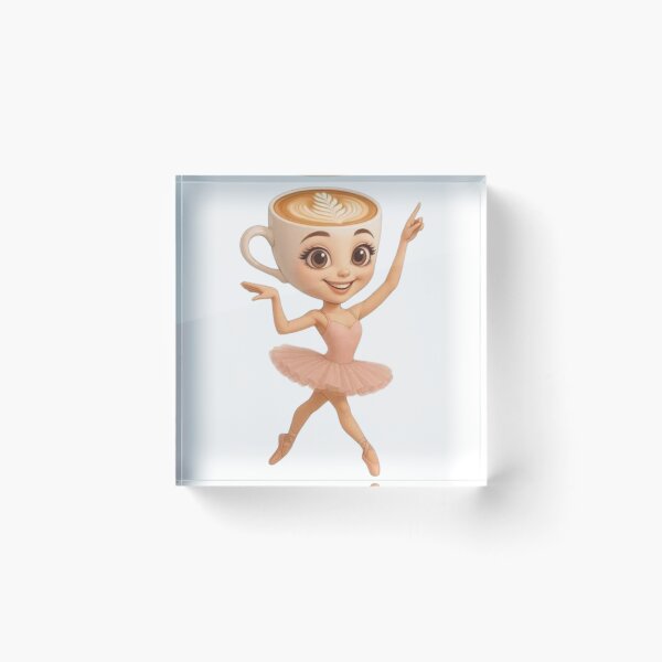 Item preview, Cute Coffee Cup Ballerina Dancing Cartoon designed and sold by A touch of creativity.