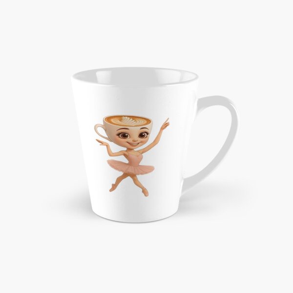 Item preview, Cute Coffee Cup Ballerina Dancing Cartoon designed and sold by A touch of creativity.