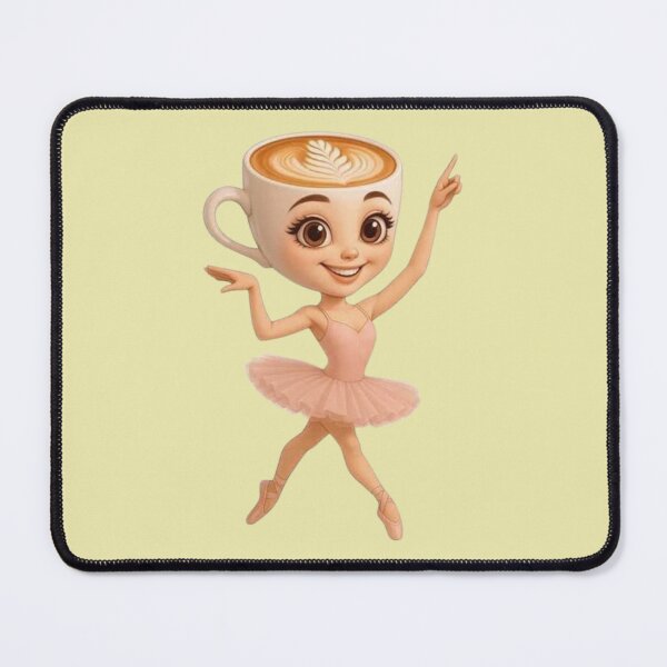 Item preview, Cute Coffee Cup Ballerina Dancing Cartoon designed and sold by A touch of creativity.