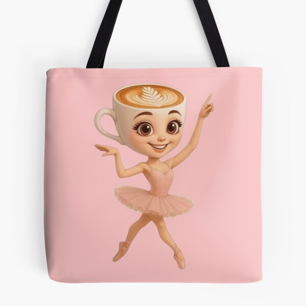 Item preview, Cute Coffee Cup Ballerina Dancing Cartoon designed and sold by A touch of creativity.