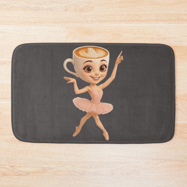 Item preview, Cute Coffee Cup Ballerina Dancing Cartoon designed and sold by A touch of creativity.