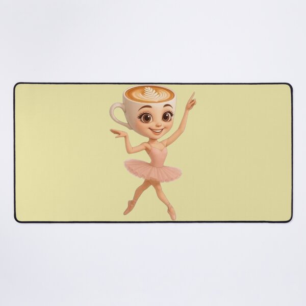 Item preview, Cute Coffee Cup Ballerina Dancing Cartoon designed and sold by A touch of creativity.