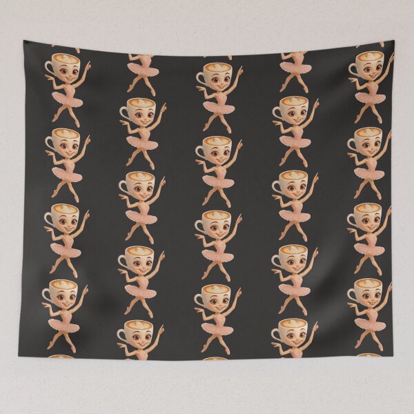 Item preview, Cute Coffee Cup Ballerina Dancing Cartoon designed and sold by A touch of creativity.