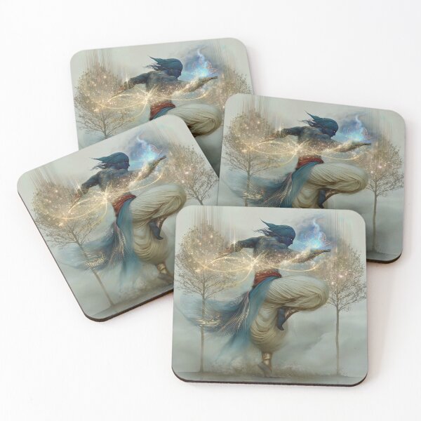 Item preview, Ember‑Blue Dancer of the Twin Trees designed and sold by bloorose.