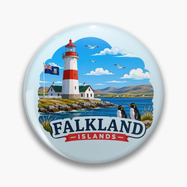 Item preview, Falkland Islands - Lighthouse & Penguins designed and sold by Myra365Art.