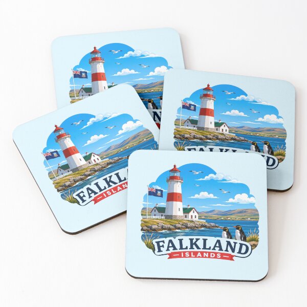 Item preview, Falkland Islands - Lighthouse & Penguins designed and sold by Myra365Art.
