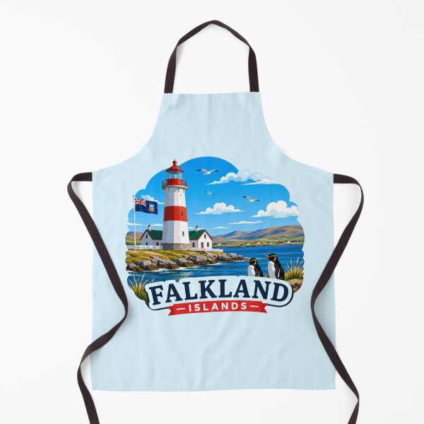 Item preview, Falkland Islands - Lighthouse & Penguins designed and sold by Myra365Art.