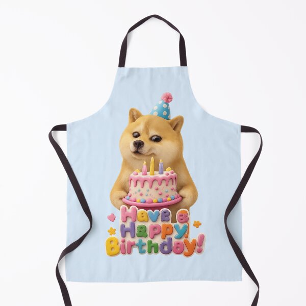 Item preview, Cute Birthday Dog Cake | Kawaii Shiba Meme Puppy Birthday Party Art designed and sold by Moons Studio.