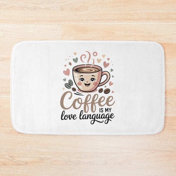 Item preview, Coffee Is My Love Language Cute Coffee Lover Kawaii Design designed and sold by Cool-cat-art.