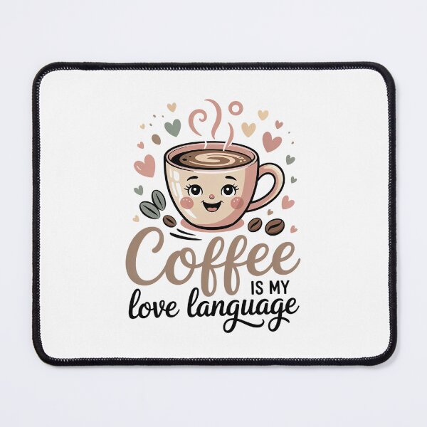Item preview, Coffee Is My Love Language Cute Coffee Lover Kawaii Design designed and sold by Cool-cat-art.