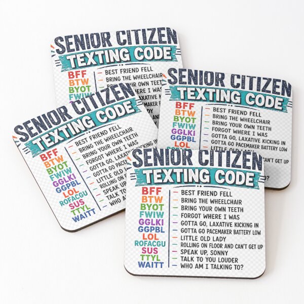Item preview, Senior Citizen Texting Code designed and sold by JLClassics.